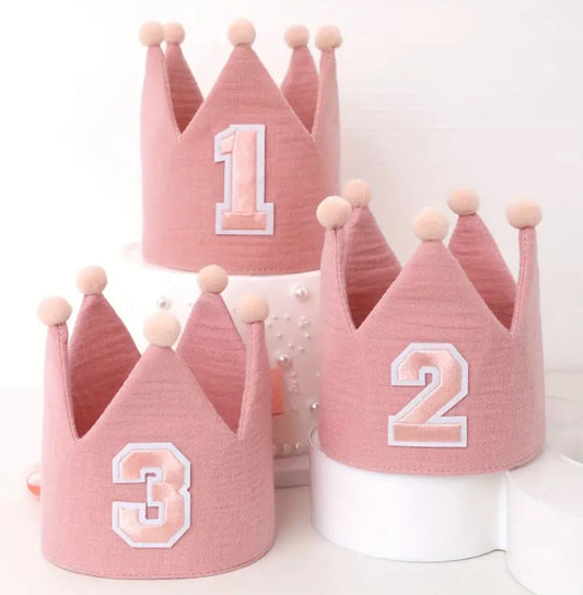 Pink Birthday Crowns