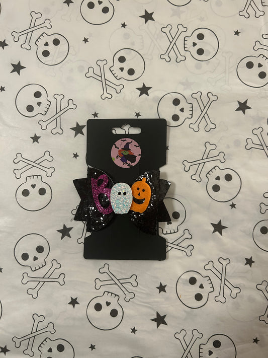 boo Halloween hair clip