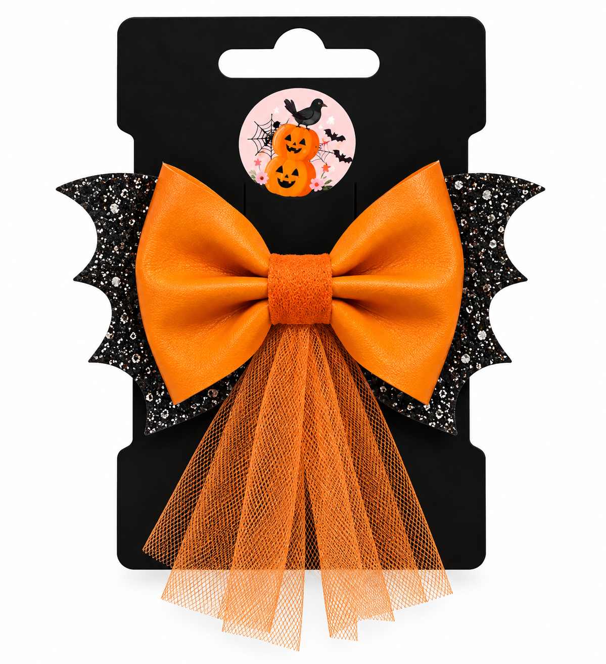 Spooktacular Bat Wing Halloween Hair Bow 🎃🖤